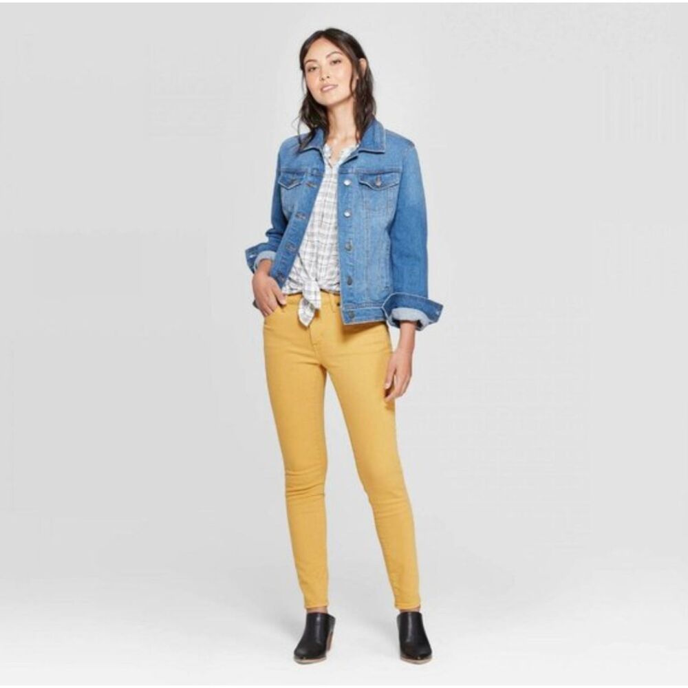 Universal Thread Gold / Yellow Mid Rise Skinny Jeans Sz: 0/25R 0 Regular NWT - Picture 5 of 5